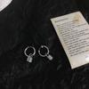Personality Men Cool Style Korean Hop Hip Stainless Steel Ear Clip Stud Earring Padlock Earrings