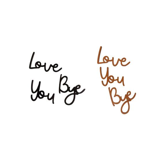 Love You Bye Sign Wooden Wall Art Sign Love Themed Entryway Wall