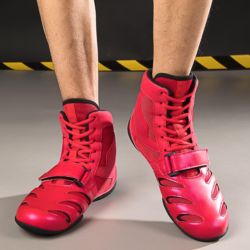 Мужская/женская боксерская борцовская обувь большого размера, легкая противоскользящая тренировочная обувь, боевая обувь, мотоциклетные ботинки