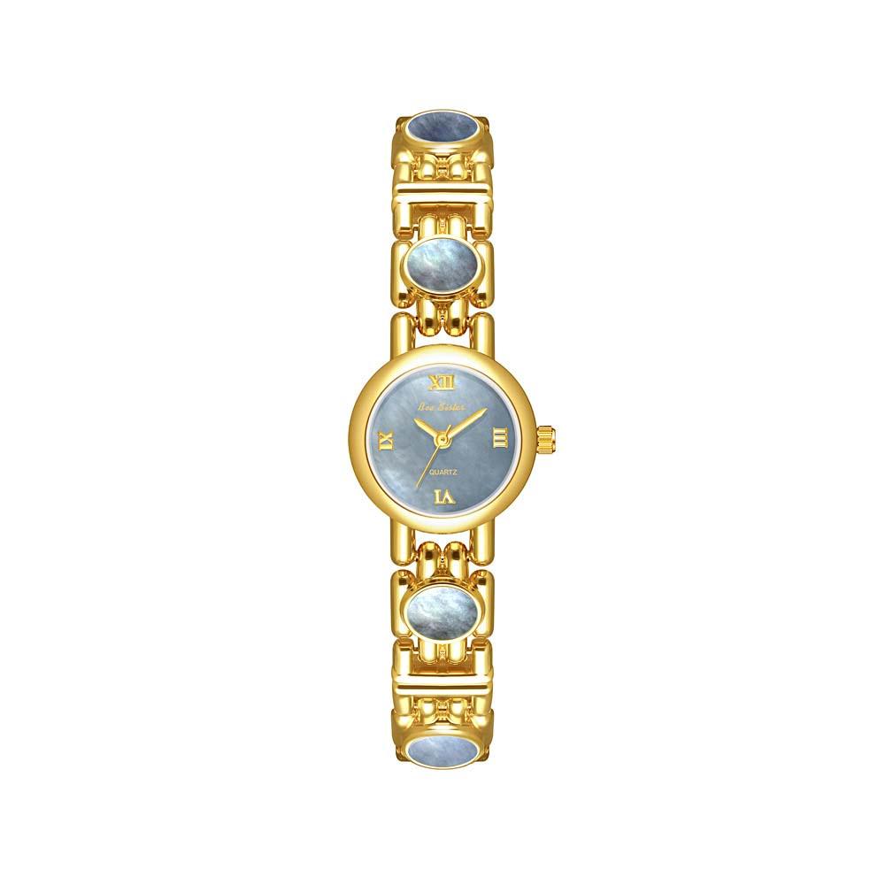 BS Luxury Women Quartz Watch Colorful Natural Jade Simple Ladies Watches Daily Wear Party Waterproof Decorative Wrist Gift