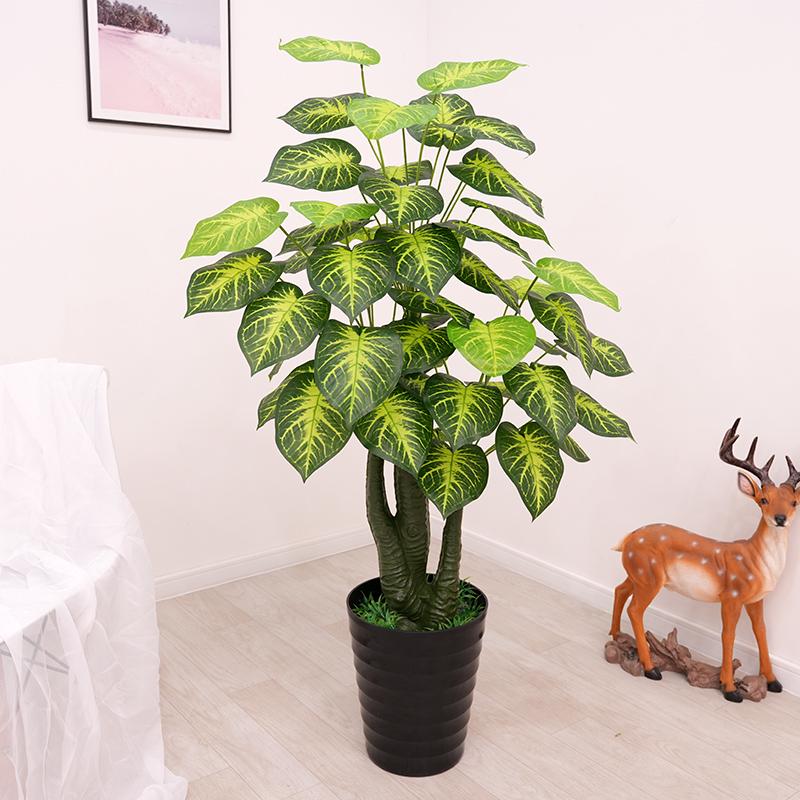 Большая искусственная пальма «Рыбий хвост» напольная | Комнатная искусственная зелень для декора гостиной