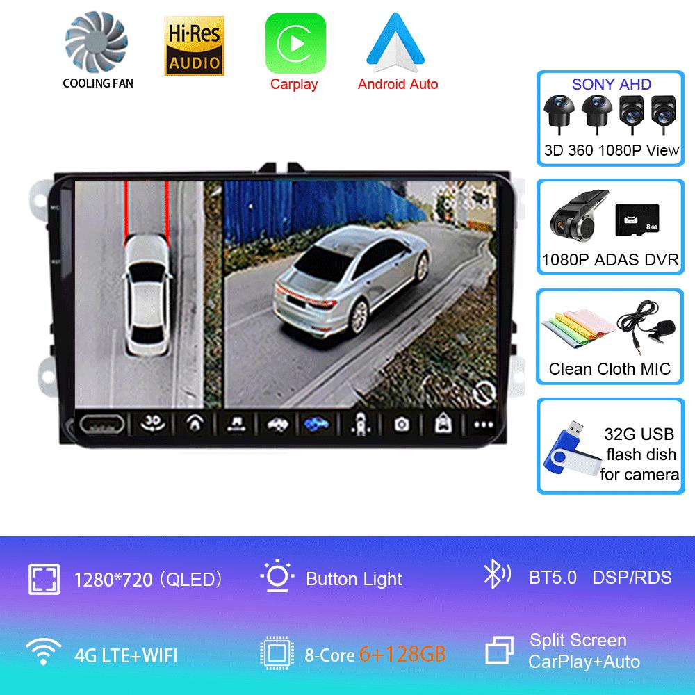 Android 14 Автомобильный радиоприемник с GPS-навигацией для VW Passat B6 amarok volkswagen Skoda Octavia 2 превосходный JettaT5 гольф 5 мультимедиа