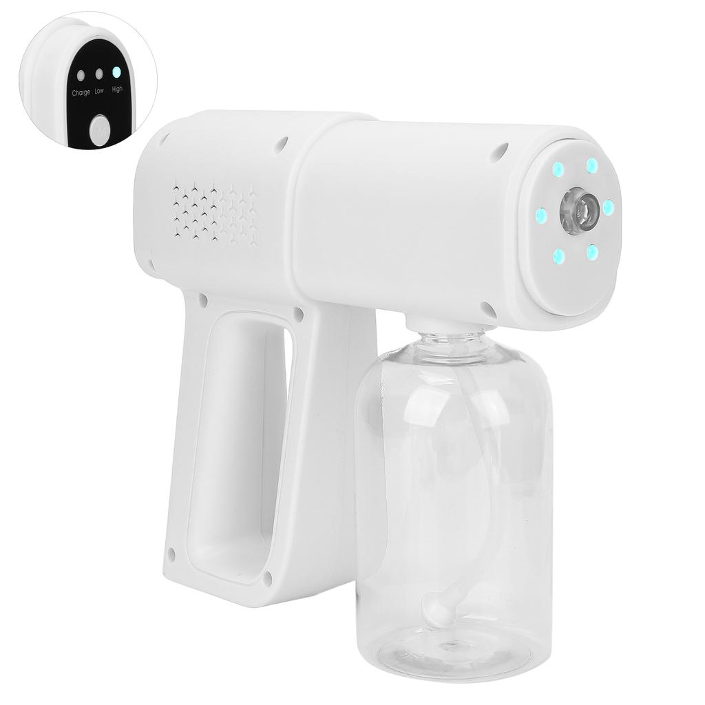 Ручной нанометровый очищающий распылитель, перезаряжаемый от USB, беспроводной, многофункциональный распылитель тонкого тумана, 380 мл, белый