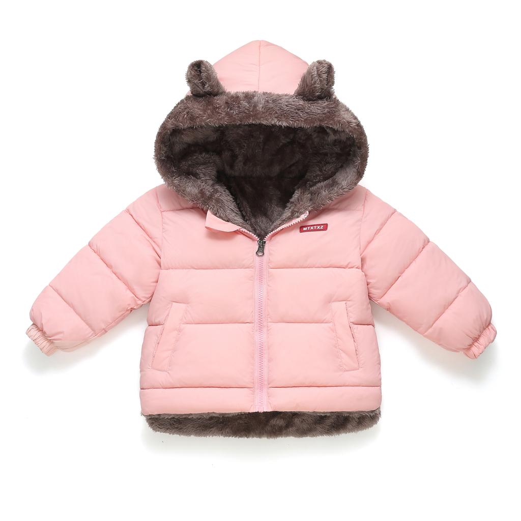 Осенне-зимняя детская куртка из хлопка для мальчиков и девочек маленького и среднего размера, теплая куртка из хлопка с бархатом