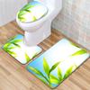 Small Fresh Toilet Three-Piece Floor Mat Bathroom Absorbent Non-Slip Carpet Door Mat