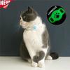 AirTag Holder Case Pet Collar Print Adjustable Cat Collar with Apple Air Tag Holder Safety Cat Collars for Girl Boy Cats Kittens