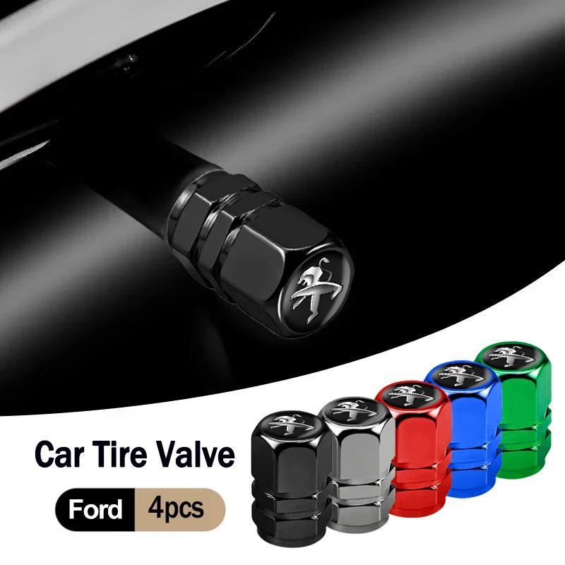 4 Pcs Metal Car Tire Valve Caps for Peugeot 205 206 207 208 301 307 308 406 407 408 508 2008 3008 4008 5008 105 106 107 108 RCZ