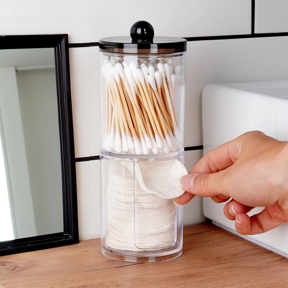 2-tier container for cotton buds and cotton pads
