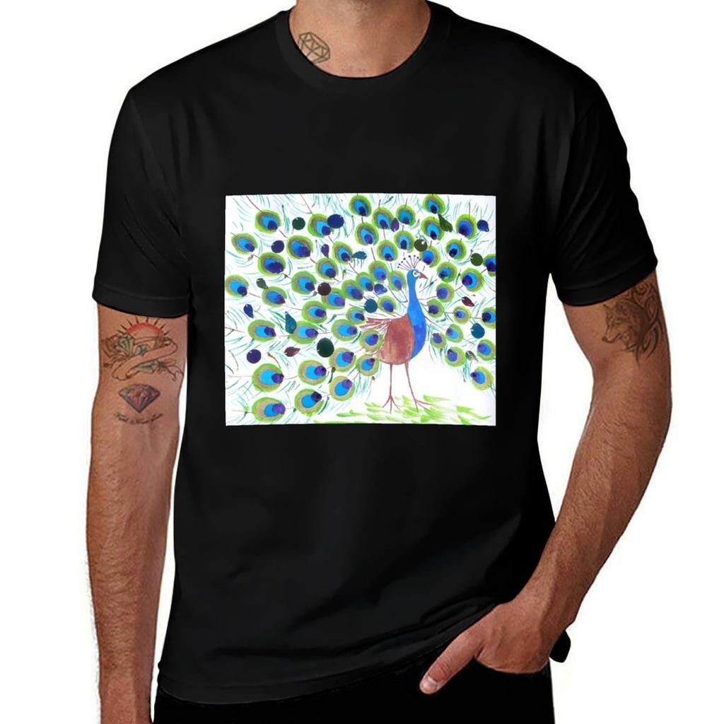 Proud Peacock Tshirt Holiday Simple Tee Shirt