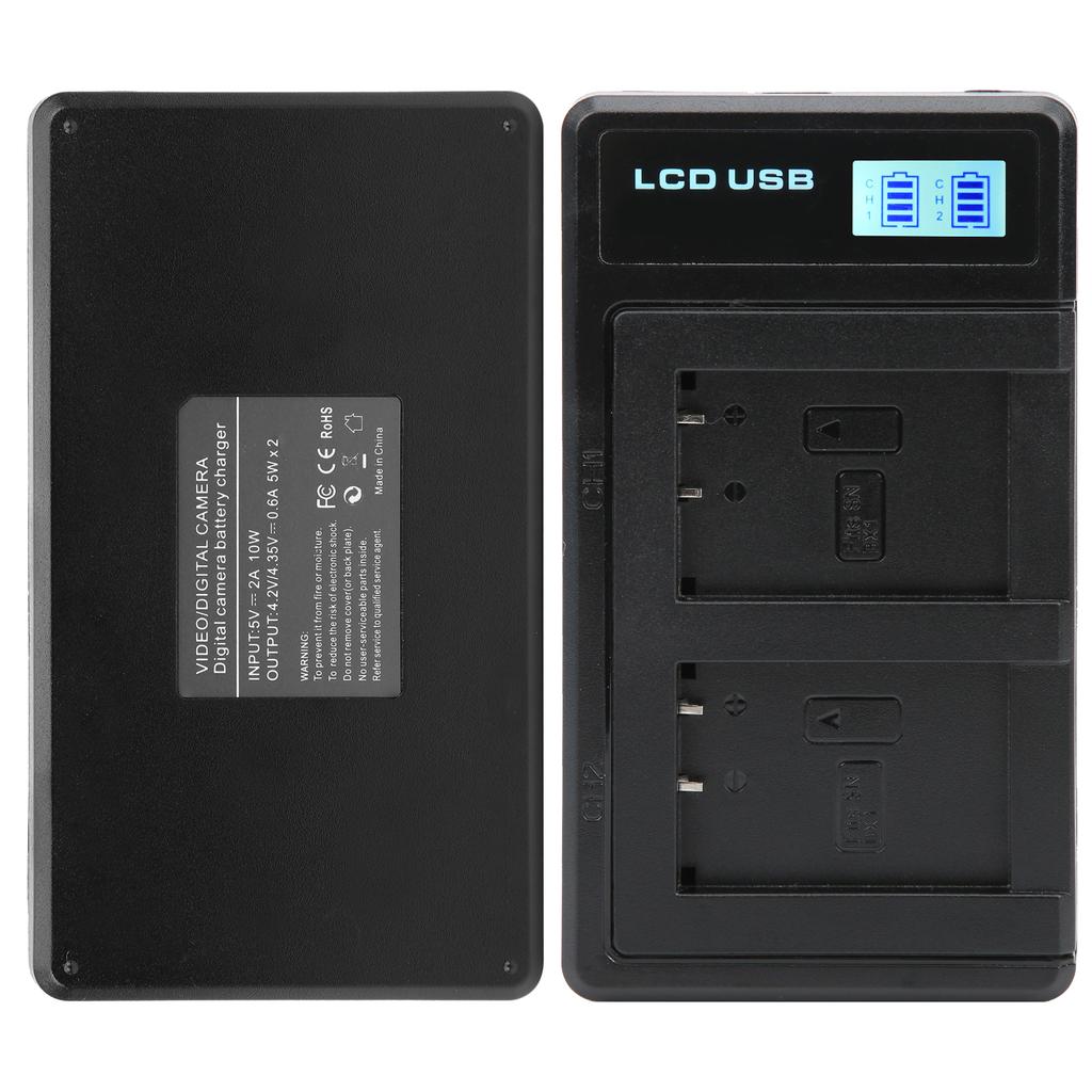 Портативное зарядное устройство для аккумулятора камеры NPBX1 USB двойное зарядное устройство с ЖК-дисплеем