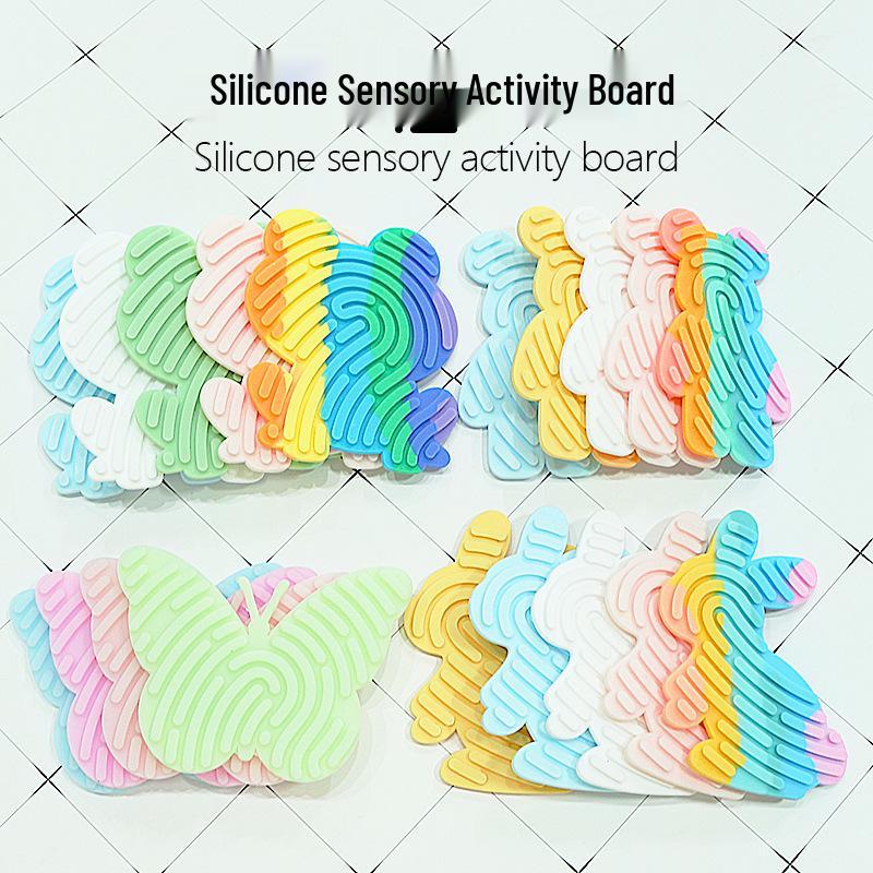 Creative Silicone Sensory Decompression Board for Kids - Educational Induction Activity Toy