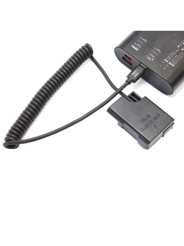 EN-EL14 Dummy Battery C Coupler Adapter Dummy Battery Coupler with USB C-type Spring Power Cable for  D3100