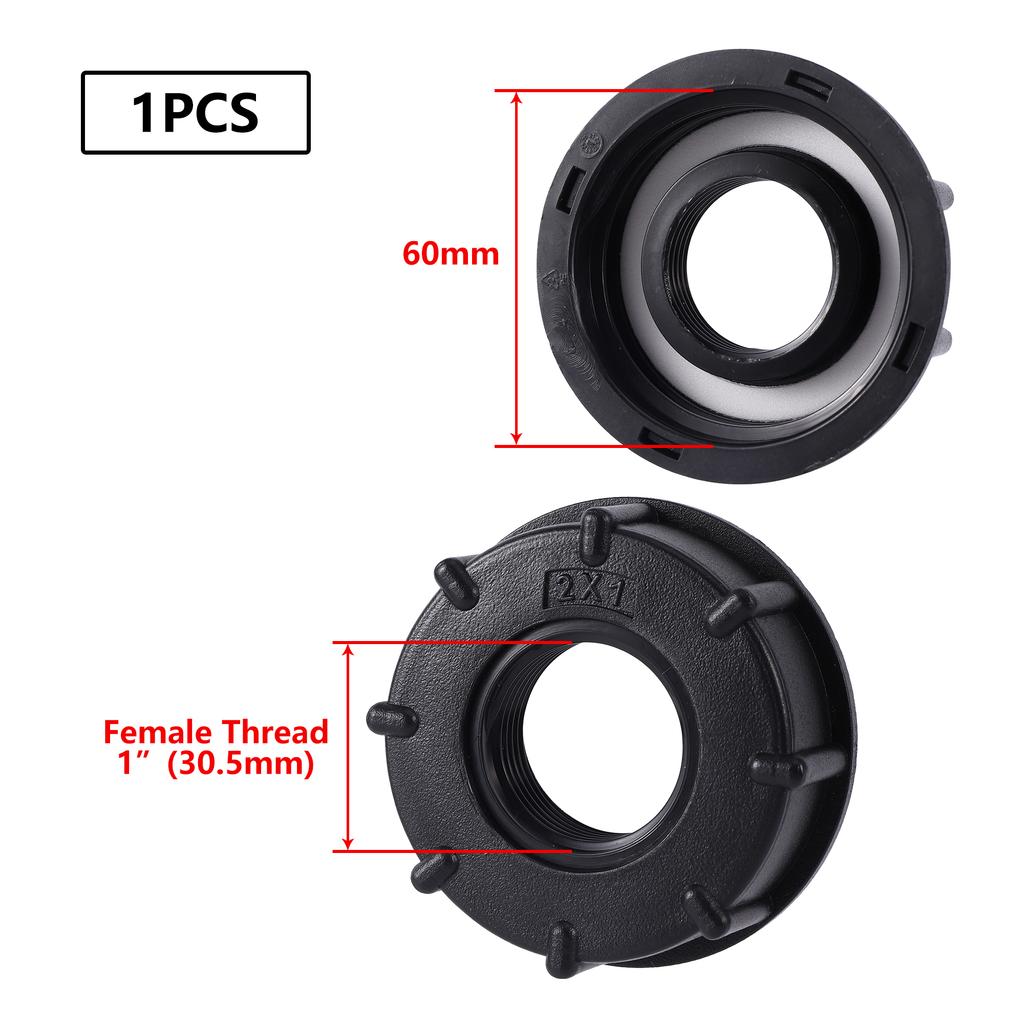 S60 1"3/4"1/2" Адаптер для IBC-контейнера 1/2"3/4" Сливной кран Адаптер крана для IBC-контейнера Резьбовой соединитель Запасные части клапана