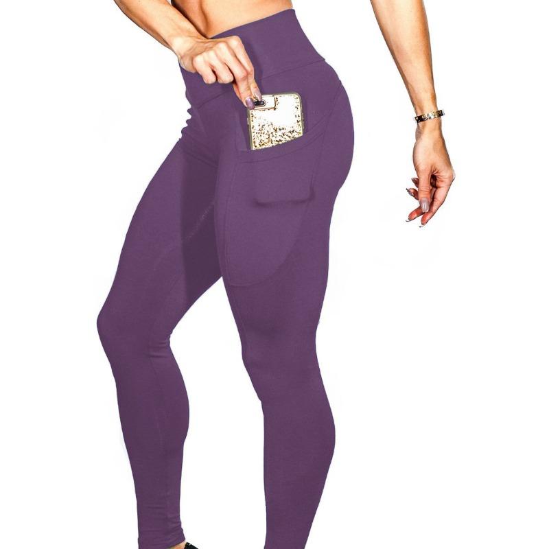 Women S Yoga Running Fitness Pants Side Pocket Tight Leggings