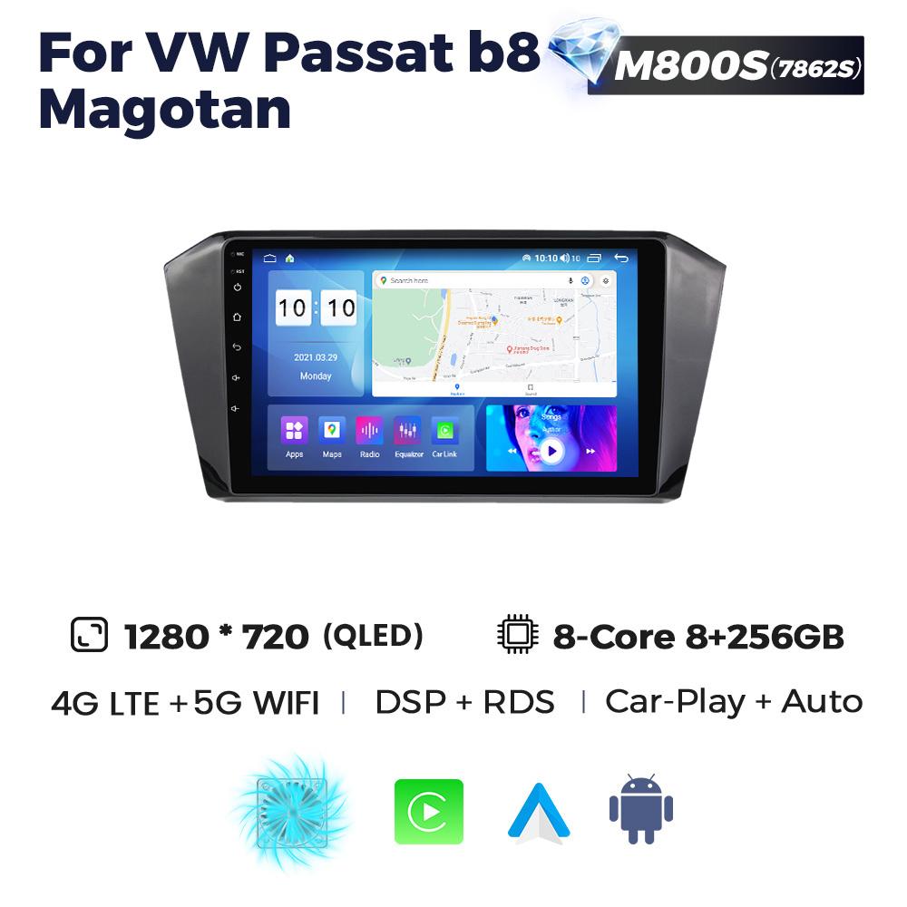 Navifly 2Din Android Carplay Мультимедийный Автомобильный Радио Плеер Для Volkswagen VW Magotan Passat B8 2015-2025 DSP GPS Навигация Стерео