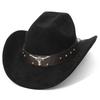 GEMVIE Ковбойская шляпа с поясом Широкая Стройнящая Десятигаллонная Шляпа Западной Актрисы Черный Мужской Аксессуар, Поля, Ковбойский/Ковбойский Стиль, Унисекс, Лицо, Шляпа, Шляпа,
