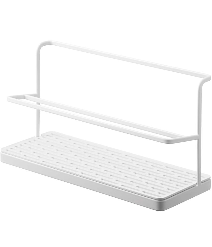 Широкая подставка для бутылок Yamazaki Jitsugyo, белая, Ш32xГ12xВ17 см, подставка для бутылок с водой, сушилка для бутылок 5409, прибл.