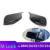 Carbon Fiber Car Rear View Door Wing Mirror Side Mirror Cover Caps Shell Case for BMW E60 E61 E63 E64 5 Series Model