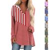 Women's V-neck Hooded Loose Long-sleeved Tops Casual Tops Home Leisure Pajamas Tops