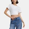 Женская футболка Levis однотонная свободного кроя с круглым вырезом и коротким рукавом, топы, белая 0018G-0001