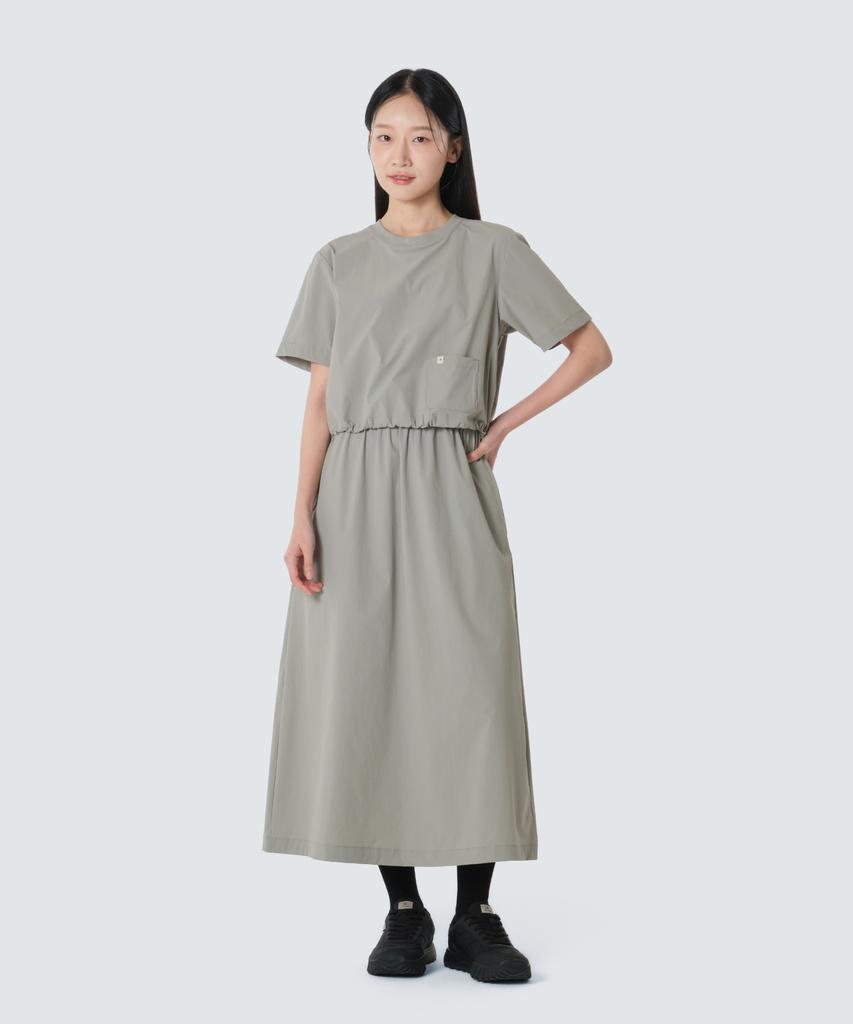 SNOWPEAK APPAREL Тонкое базовое платье Tech (S26Mwsop31) Туманно-серый