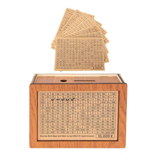 Деревянная копилка с 8 наклейками с целевыми числами евро доллары копилка для монет денежный контейнер для детей и взрослых накопительный кейс банка
