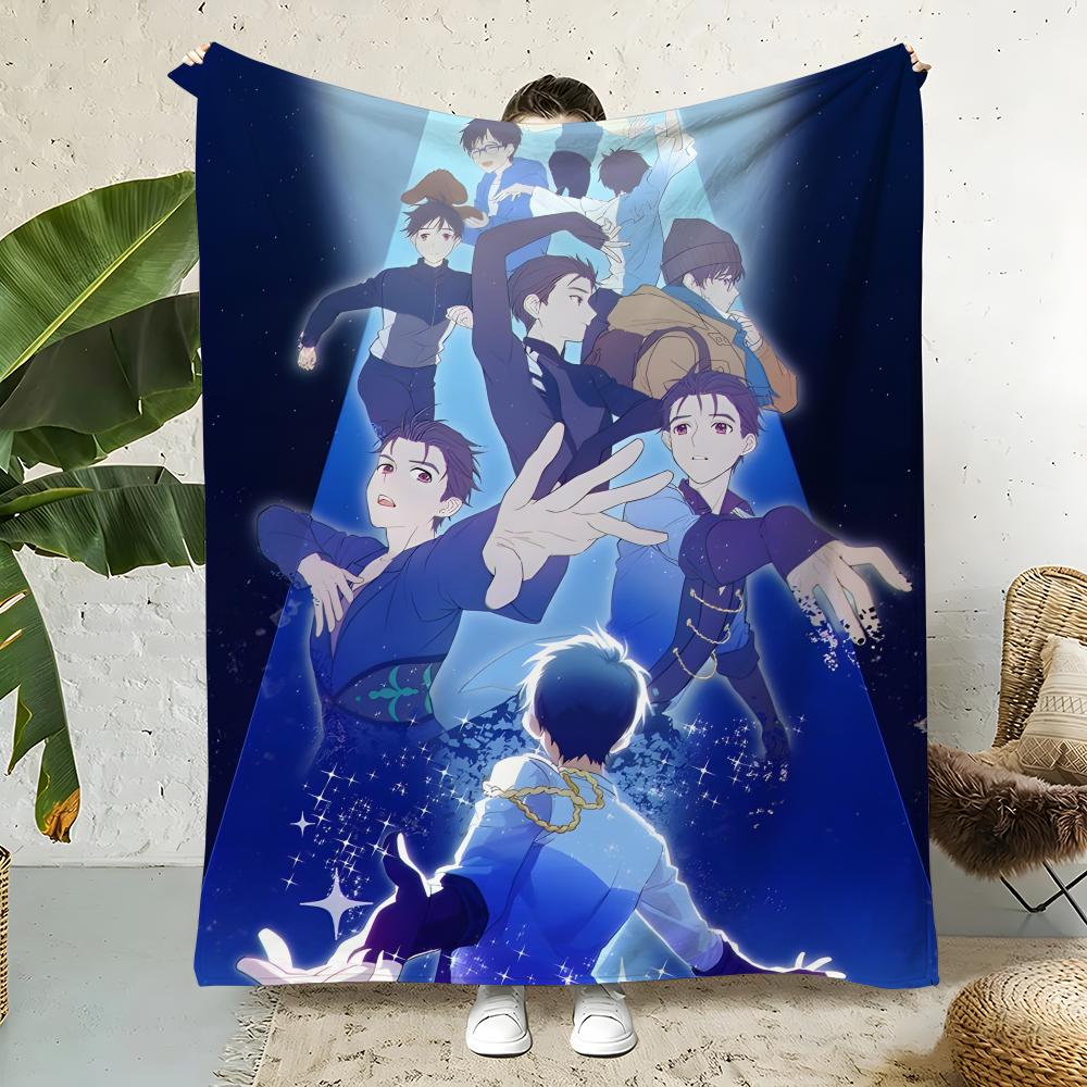 Sport Y-Yuri on Ices Throw Flannel Throw Blanket,Bed Home Office Nap Blanket Travel,Camping,Picnic Blanket Soft Decor