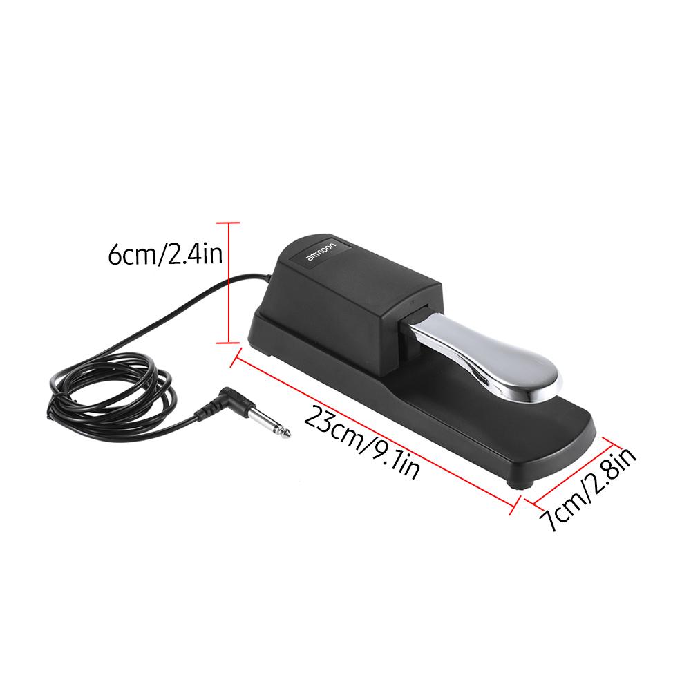 Ammoon Universal Sustain Pedal for Digital Piano Electronic Keyboard Sustain Foot Pedal with