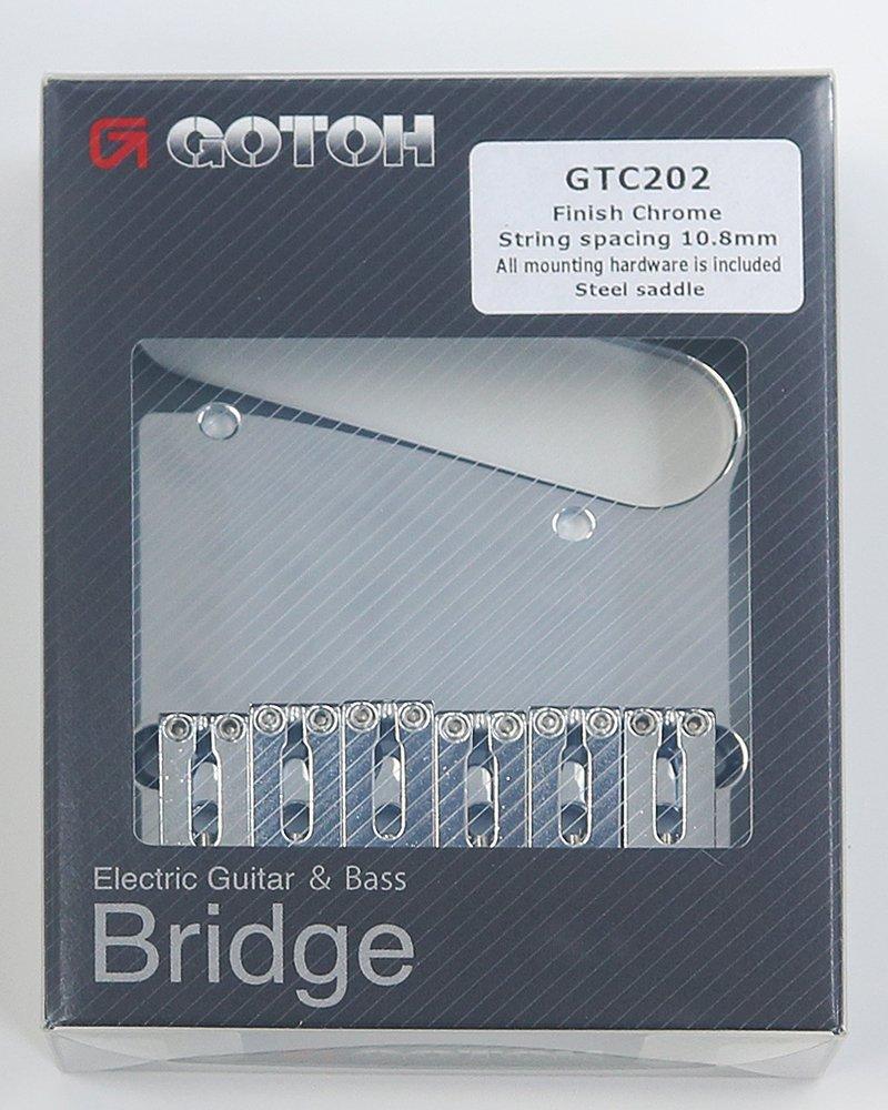 GOTOH стальной хромированный бридж GTC202C типа TL, седла, мензура 10,8 мм, (ПГТС-202С)