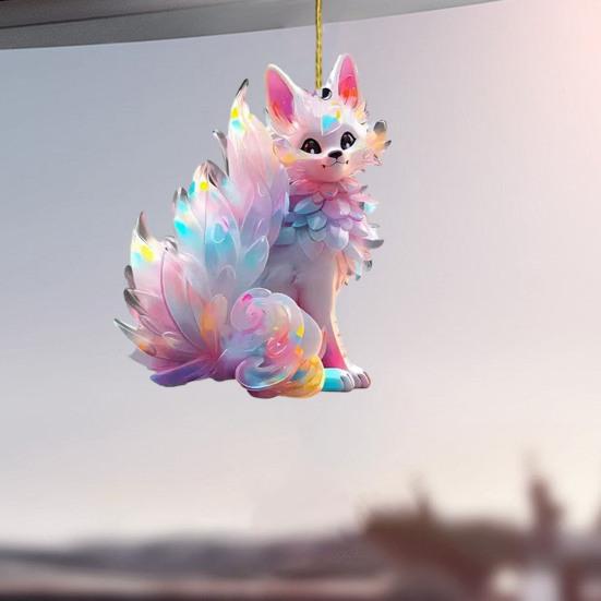 Автомобильная подвеска в виде белки, подвесное украшение со шнурком, легко подвешивается, универсальное использование, украшение для брелока, автомобильный аксессуар