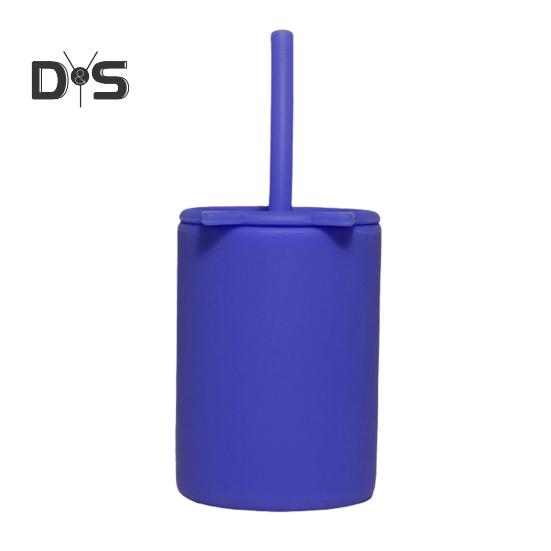 150 мл детские кружки с крышкой и трубочками многоразовые непроливающиеся кружки для детей небьющиеся силиконовые детские кружки-непроливайки для дома, школы, кухни