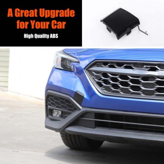 Solid Black ABS Front Tow Hook Cover Trim for Subaru WRX +
