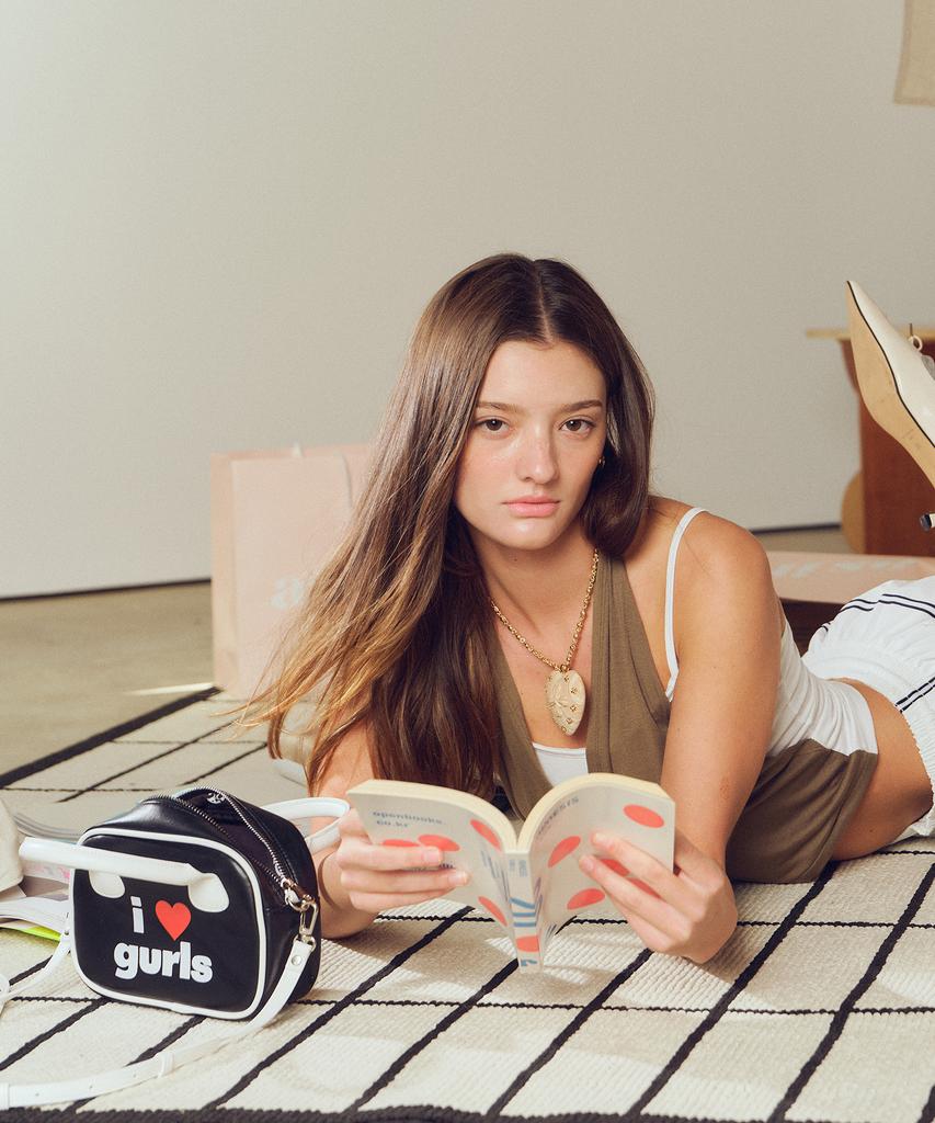 Асиф Кали Гёрлс Кожаная сумка для боулинга Черная
