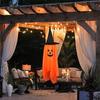 Halloween Hanging Decoration Outdoor Hanging Pumpkin Ghost with Witch Hat for Outside Yard Porch Lawn Tree Decor