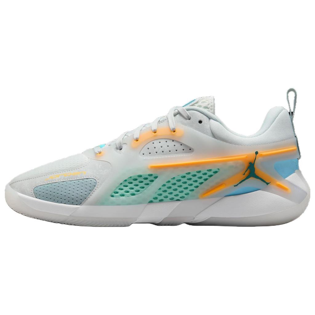 Air Jordan Heir PF Off White Mineral Teal Orange Men Sneakers Off-White Laser-Orange Ocean-Cube FQ3859-101