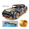 2 Style Mechanical Engineering Pull Back Famous Car Series Building Blocks Model Kids ABS Educational Toy Car Boys Gift