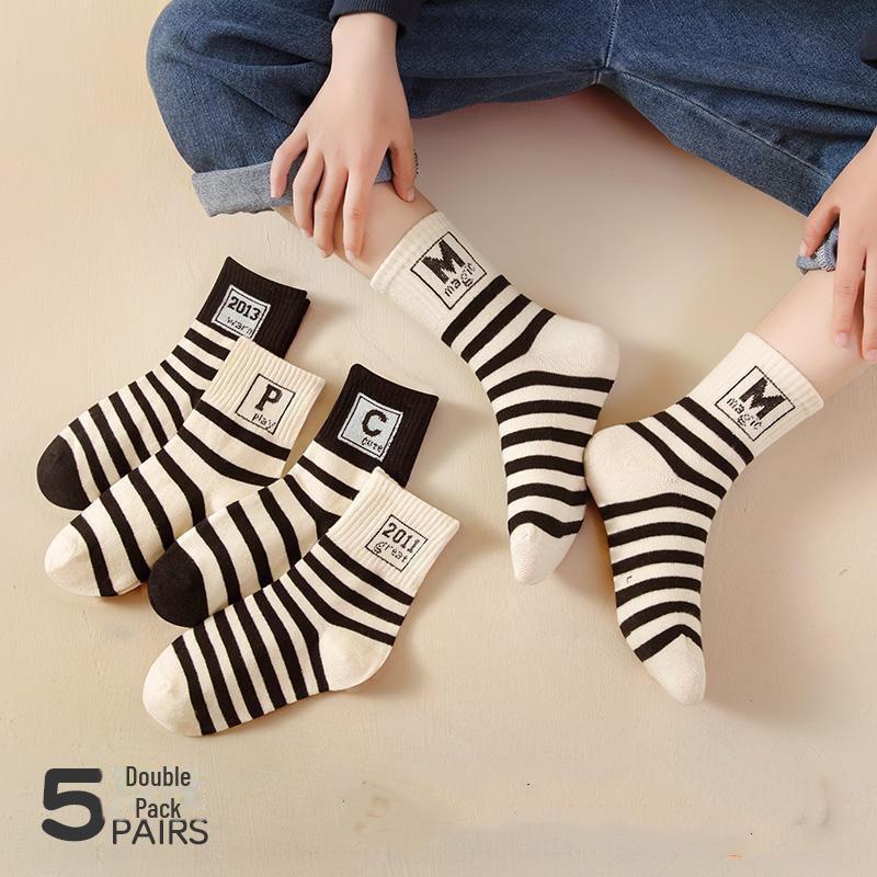 Детские полосатые носки осень-зима: Модные, теплые спортивные носки для мальчиков и девочек
