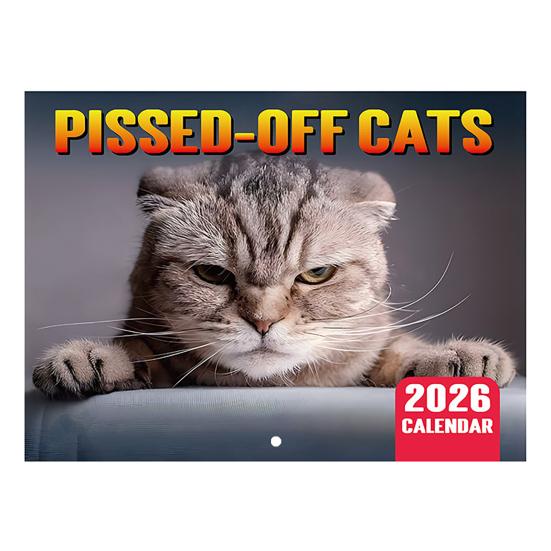 2026 Wall Calendar Jan 2026 - Dec 2026 12 Monthly Planner Wall Hanging Calendar with Funny Dog/Cat Images for School Home Office