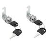 MOCOXYKLXY Cylinder Lock, Cam Lock, for Mailboxes, Lockers, Display Cases, and More, Metal, with Two Keys Per Set (20mm Standalone Type) (Set of 2)