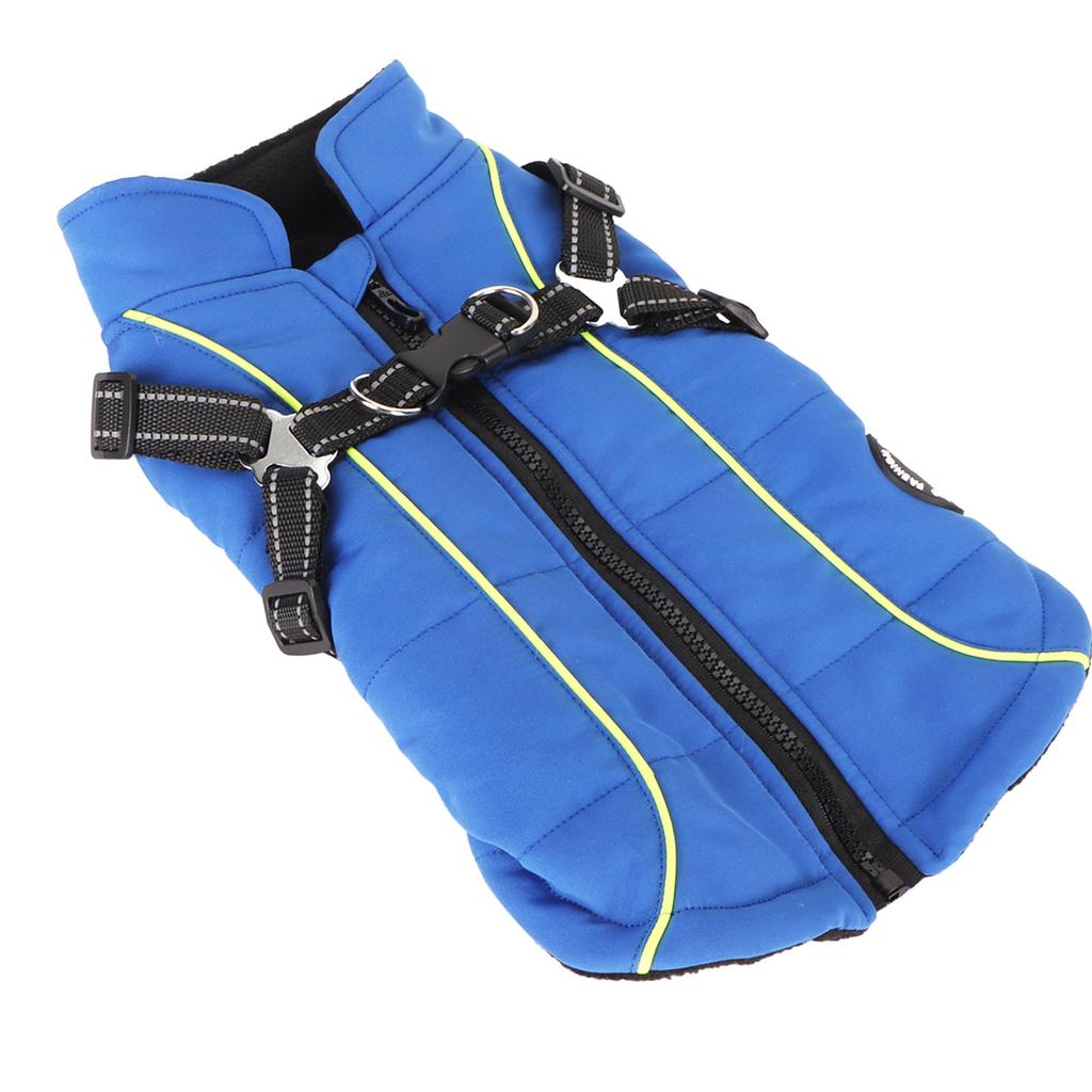 Пальто для собак, теплая водонепроницаемая светоотражающая жилетка для собак, утолщенная шлейка для собак, пальто для зимы и осени