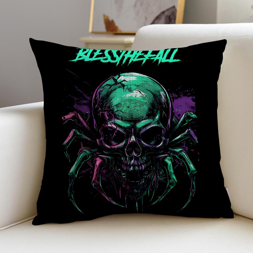 Heavy BBlessthefallS Cushion Cover Breathable and skinfriendly linen pillowcase square removable and washable cushion