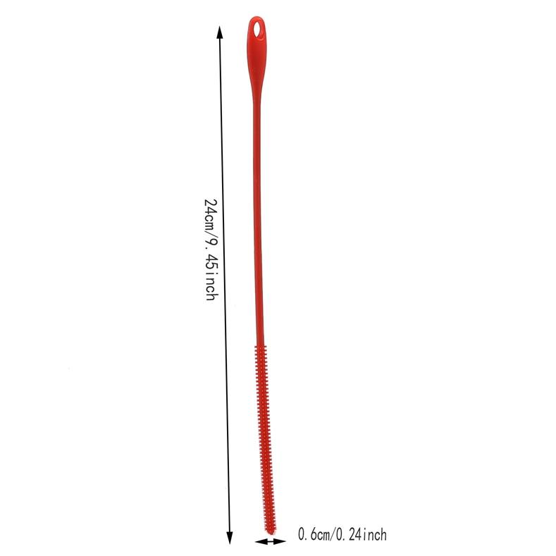 Гибкая силиконовая длинная соломенная щетка многоразовая щелевая щетка ершик для труб щетка для мытья бутылок с водой
