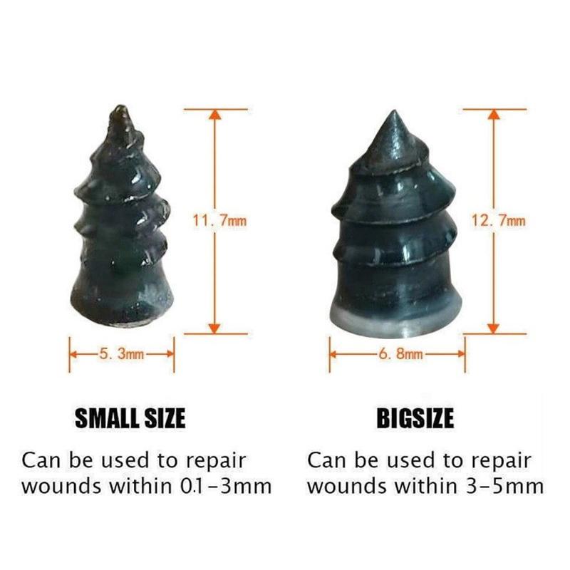 10 шт. вакуумных гвоздей для ремонта шин для автомобилей, грузовиков, мотоциклов, скутеров, велосипедов, универсальные бескамерные резиновые гвозди для ремонта проколов шин