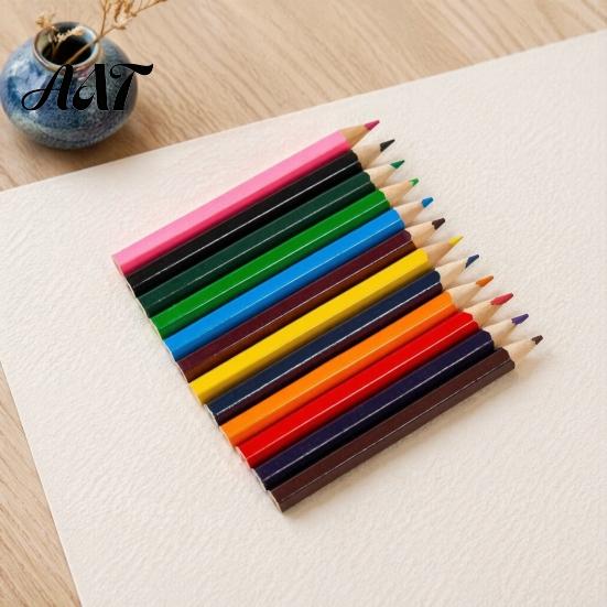 Sketching Pencils for Kindergarten 12PCS Colored Set, with Smooth Wood Barrel, Vibrant Colors Wooden Drawing Set Painting Tools, Coloring Book And Art