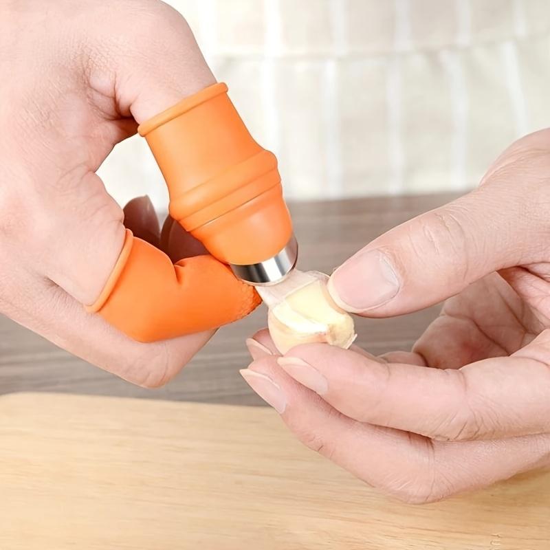 12 Pcs Silicone Thumb Knife Set - Easy-to-Grip Vegetable & Fruit Picking Tool with Stainless Steel Blade, Gardening Thumb Cutter & Plant Care Gear
