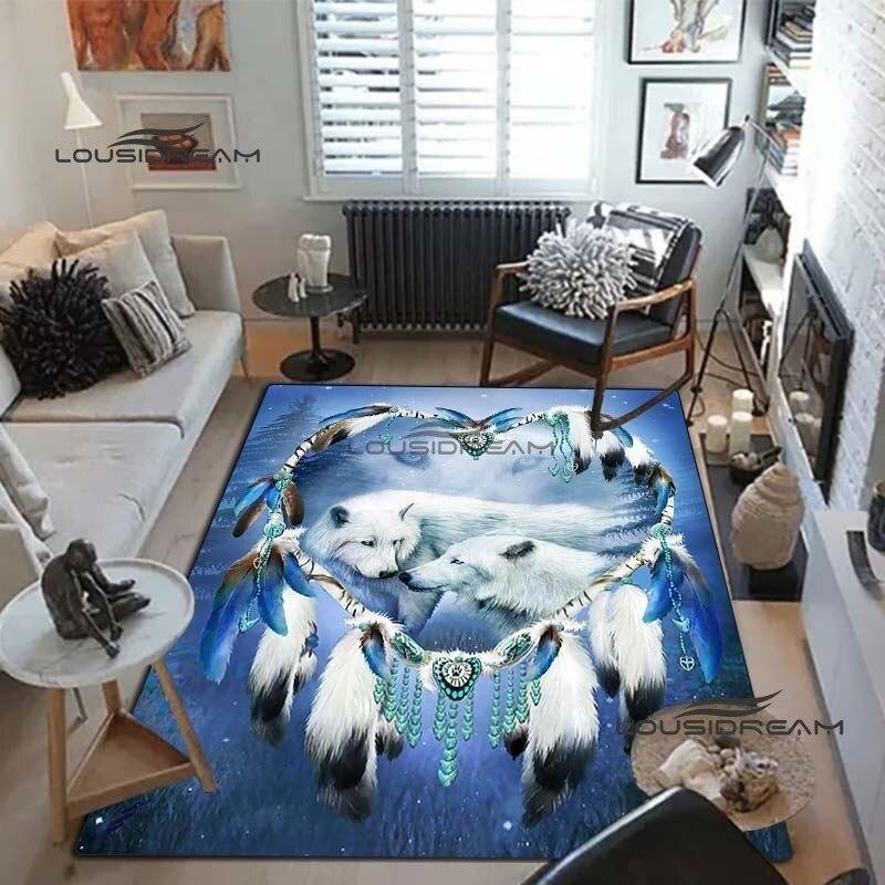 Волк искусство ковры и ковер 3D печать ковер с изображением животных напольный коврик для гостиной спальни большой площади мягкий ковер ковер для детской комнаты