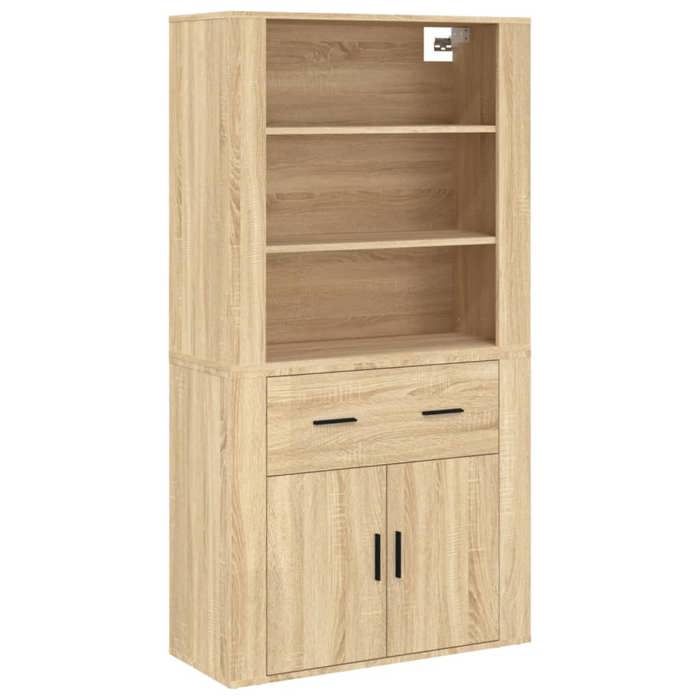 Buffet haut - Maison Exclusive - Chêne sonoma - Bois d'ingénierie - Grand espace de rangement