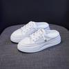Summer Trendy Women's Half Slippers Fashion Breathable Platform Shoes Modern Sandals Small White Shoe Korean Student Shoes Mujer