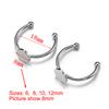 10pcs 6/8/10/12mm Stainless Steel Adjustable Ring Settings Flat Blank Base Glass Cabochon Ring Bezel Jewelry Making DIY