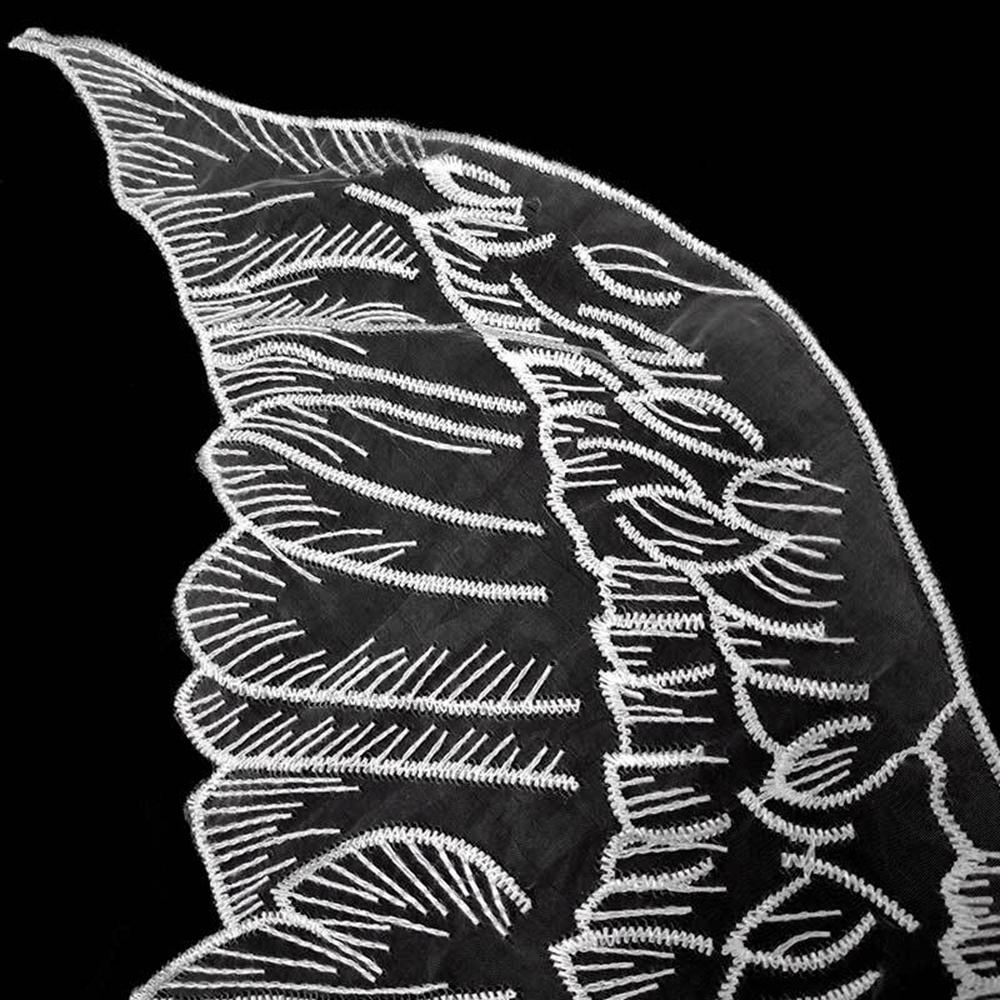 1Pair Wedding Wings For Women Dress Badge Lace Embroidery Sewing Patches Apparel Sewing Fabric